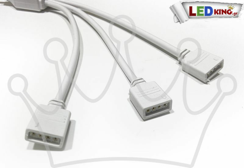GloboStar Connector 3 σε 1 για Ταινία LED 7.2 & 14.4W RGB 77551