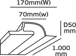 VK Lighting Προφίλ Αλουμινίου Γυψοσανίδας Χωνευτό 24V VK/09034 64174-253131