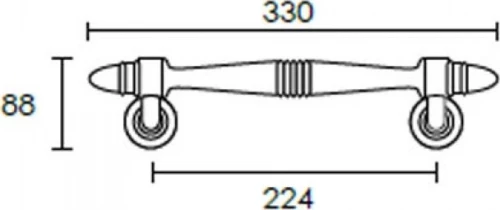 Λαβή Εξώπορτας C743 Νίκελ Ματ 224mm