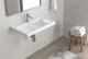 Karag Delft 61070 Επιτοίχιος Κρεμαστός Νιπτήρας Πορσελάνης 70x44cm Λευκός