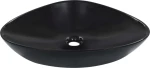 vidaXL 143902 Επικαθήμενος Νιπτήρας Κεραμικός 58.5x39cm Μαύρος