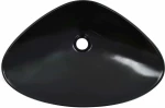 vidaXL 143902 Επικαθήμενος Νιπτήρας Κεραμικός 58.5x39cm Μαύρος