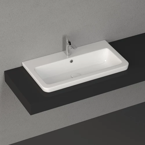 Bianco Ceramica Urban Επικαθήμενος Νιπτήρας Πορσελάνης 80x35cm Λευκός