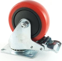 Ροδάκι Περιστρεφόμενo Με Φρένο 100x32mm - 90100570293