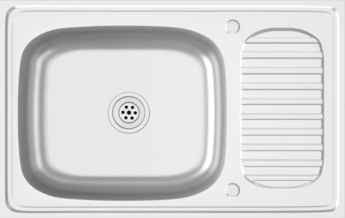 vidaXL 147232 Ένθετος Νεροχύτης 80x50cm Inox