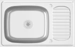 vidaXL 147232 Ένθετος Νεροχύτης 80x50cm Inox