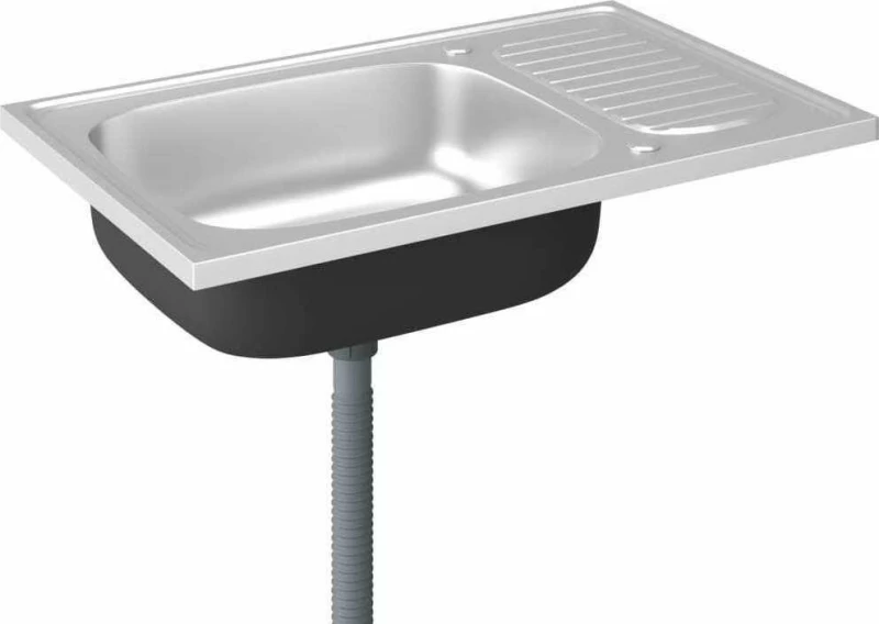 vidaXL 147232 Ένθετος Νεροχύτης 80x50cm Inox