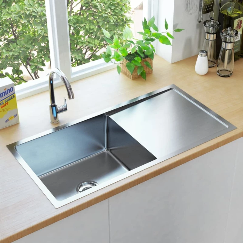 vidaXL 145080 Ένθετος Νεροχύτης 87x44cm Inox Brushed