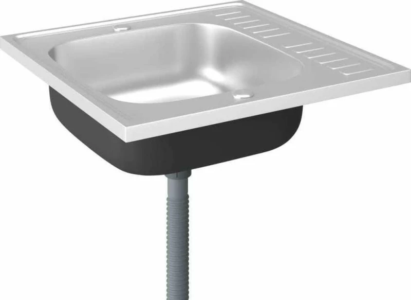 vidaXL 147231 Ένθετος Νεροχύτης 60x60cm Inox