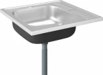 vidaXL 147231 Ένθετος Νεροχύτης 60x60cm Inox