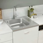 vidaXL 147231 Ένθετος Νεροχύτης 60x60cm Inox
