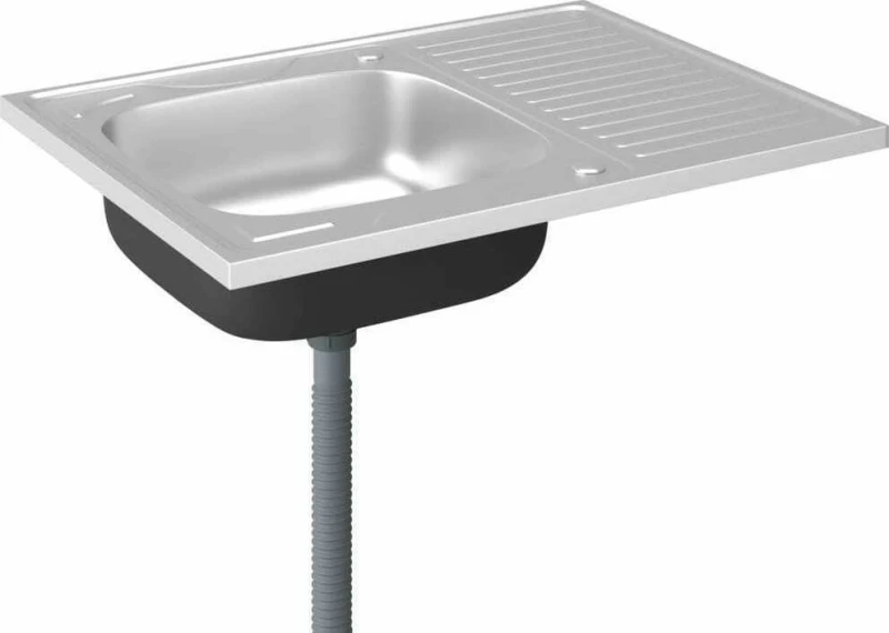 vidaXL 147233 Ένθετος Νεροχύτης 80x60cm Inox