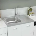 vidaXL 147233 Ένθετος Νεροχύτης 80x60cm Inox