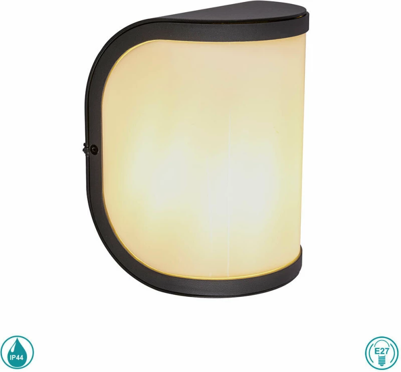 Globo Lighting Segga Επιτοίχιο Εξωτερικό Φωτιστικό Μαύρο 32128A