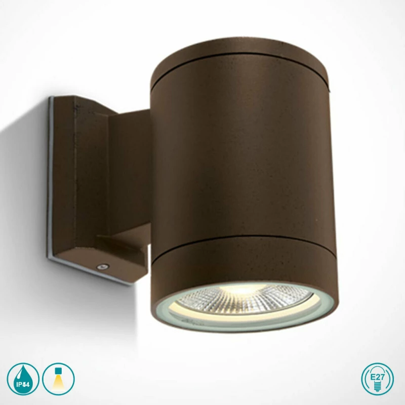 One Light Επιτοίχιο Εξωτερικό Φωτιστικό Μπρούτζινο 67132E/BR