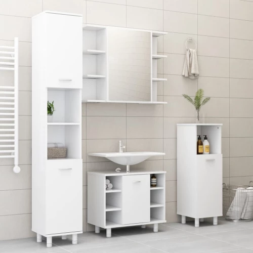 vidaXL 3056898 Πάγκος χωρίς Νιπτήρα με Καθρέπτη 60x32x53.5cm Λευκός
