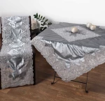 Silk Fashion Τραπεζομάντηλο 135x135 Velvet Γκρι