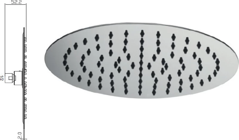 Viospiral Slim Κεφαλή Ντουζ Inox