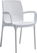 PARKER ΠΟΛΥΘΡΟΝΑ PP ΛΕΥΚΗ 57x57x84(45)cm