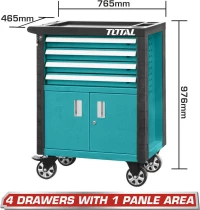 Total THRC01041 Μεταλλικός Εργαλειοφόρος 76.5x46.5x97.6cm
