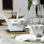 Espiel Σαλατιέρα από Πορσελάνη Λευκή 20x20x8cm