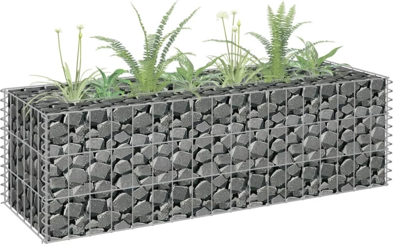 Συρματοκιβώτιο-Γλάστρα Υπερυψωμένη 90x30x30cm από Γαλβ. Χάλυβα 145629