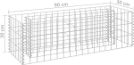 Συρματοκιβώτιο-Γλάστρα Υπερυψωμένη 90x30x30cm από Γαλβ. Χάλυβα 145629