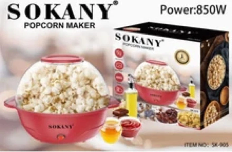 Sokany SK-905 Μηχανή ποπ κορν Ανθεκτικό πλαστικό 850w