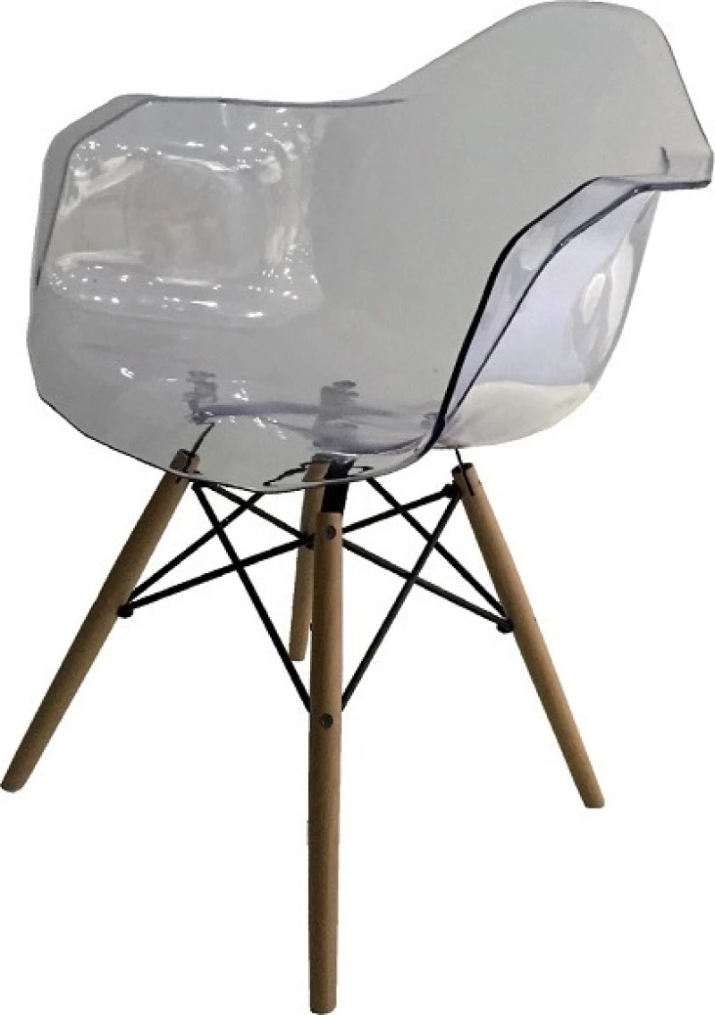 Leg002 A/C Πολυθρόνα Με Plexiglass Και Ξύλινα Ποδια 64X60X81 Υψος