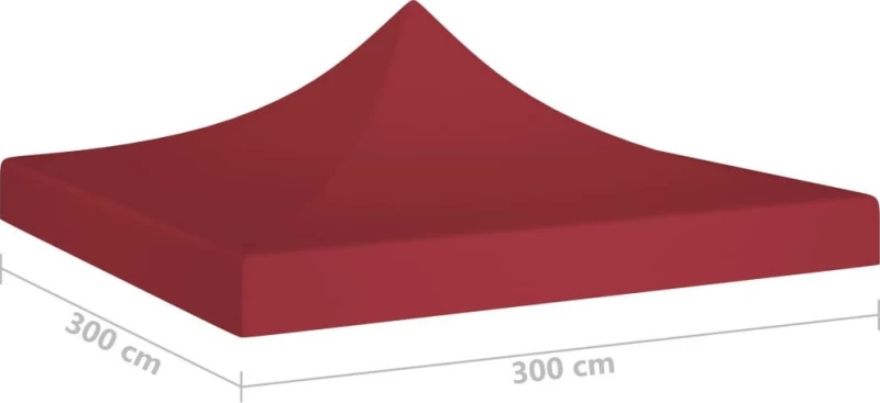 vidaXL Κάλυμμα Τέντας Εκδηλώσεων Μπορντό 3x3m 270gr/m² 315322