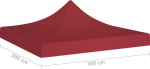 vidaXL Κάλυμμα Τέντας Εκδηλώσεων Μπορντό 3x3m 270gr/m² 315322