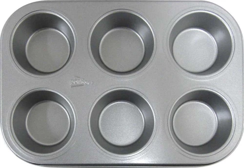 Patisse Φόρμα Cupcakes/Muffins με Αντικολλητική Επίστρωση Silver Top 6 Θέσεων