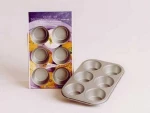 Patisse Φόρμα Cupcakes/Muffins με Αντικολλητική Επίστρωση Silver Top 6 Θέσεων