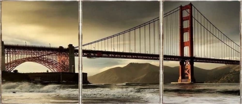 City Τρίπτυχος Πίνακας Χειροποίητος - Διαστάσεις εω