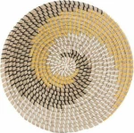 Nef-Nef Διακοσμητικό Τοίχου από Ψάθινο Cyclon Mustard 36x7x36cm