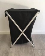 Dimitracas 05076.001 Καλάθι Απλύτων Μεταλλικό 34x37x58cm Μαύρο