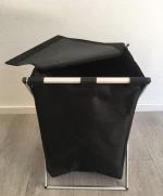Dimitracas 05076.001 Καλάθι Απλύτων Μεταλλικό 34x37x58cm Μαύρο