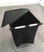 Dimitracas 05076.001 Καλάθι Απλύτων Μεταλλικό 34x37x58cm Μαύρο