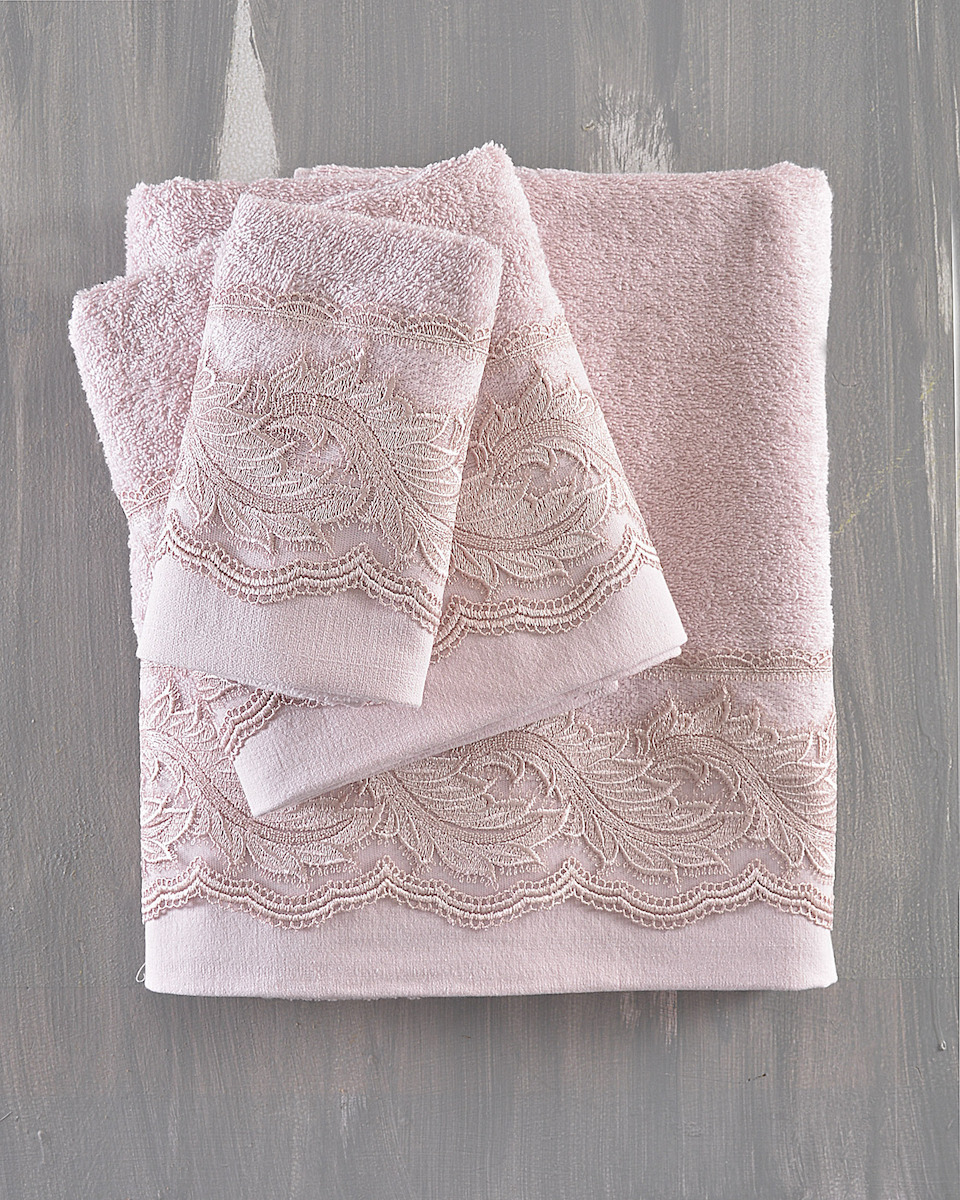 Rythmos Σετ Πετσέτες 3τμχ Anika Ροζ