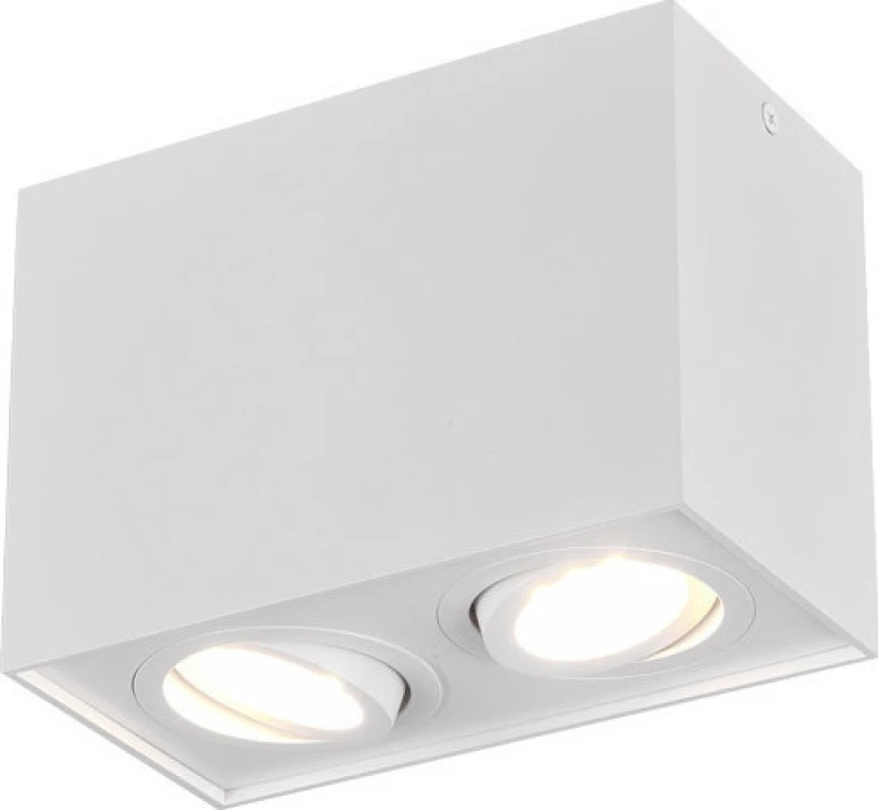 Trio Lighting Biscuit Διπλό Σποτ με Ντουί GU10 σε Λευκό Χρώμα