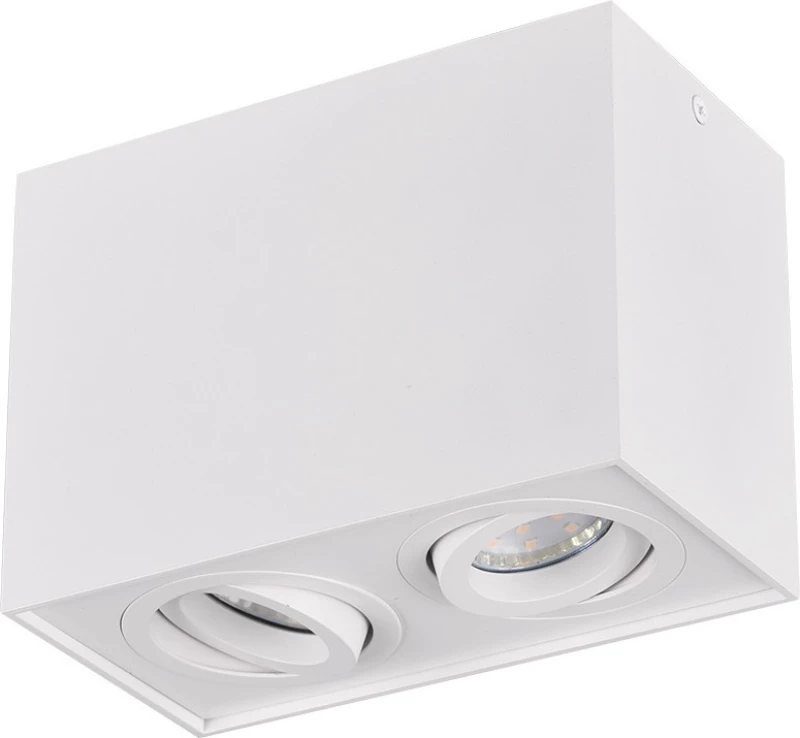 Trio Lighting Biscuit Διπλό Σποτ με Ντουί GU10 σε Λευκό Χρώμα