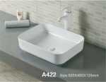 A422 Επικαθήμενος Νιπτήρας Πορσελάνης 50x40cm Λευκός