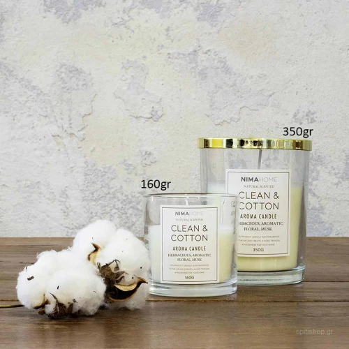 Nima Αρωματικό Κερί Clean & Cotton 160gr