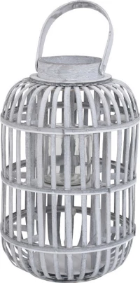 Fylliana Φαναράκι Bamboo Shaka Grey 22x22x32cm