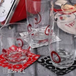 Espiel Σουβέρ Υφασμάτινο Κόκκινο 24τμχ