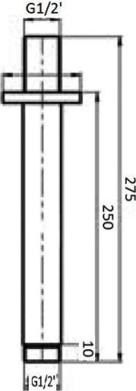 Karag SA-Y215 Βραχίονας Κεφαλής Ντους