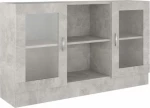 Βιτρίνα Σαλονιού Γκρι Σκυροδέματος 120x30.5x70cm