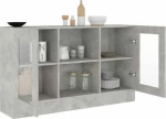 Βιτρίνα Σαλονιού Γκρι Σκυροδέματος 120x30.5x70cm