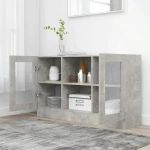 Βιτρίνα Σαλονιού Γκρι Σκυροδέματος 120x30.5x70cm