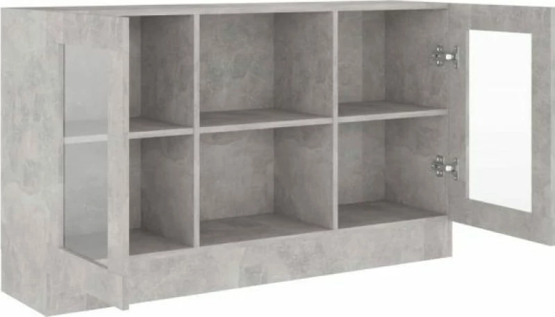 Βιτρίνα Σαλονιού Γκρι Σκυροδέματος 120x30.5x70cm